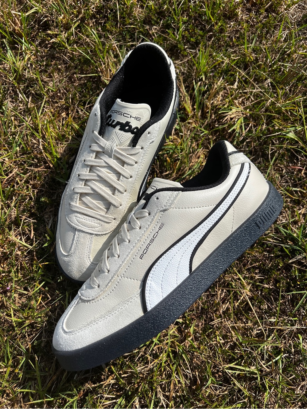 CLEAN Puma x Porsche size 8 Mens Legacy Club Suede Cream shoes